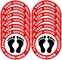 ডাই কাট ফ্লোর পিভিসি লেবেল স্টিকার নিরাপদ সামাজিক দূরত্বের সতর্কতা রাখুন